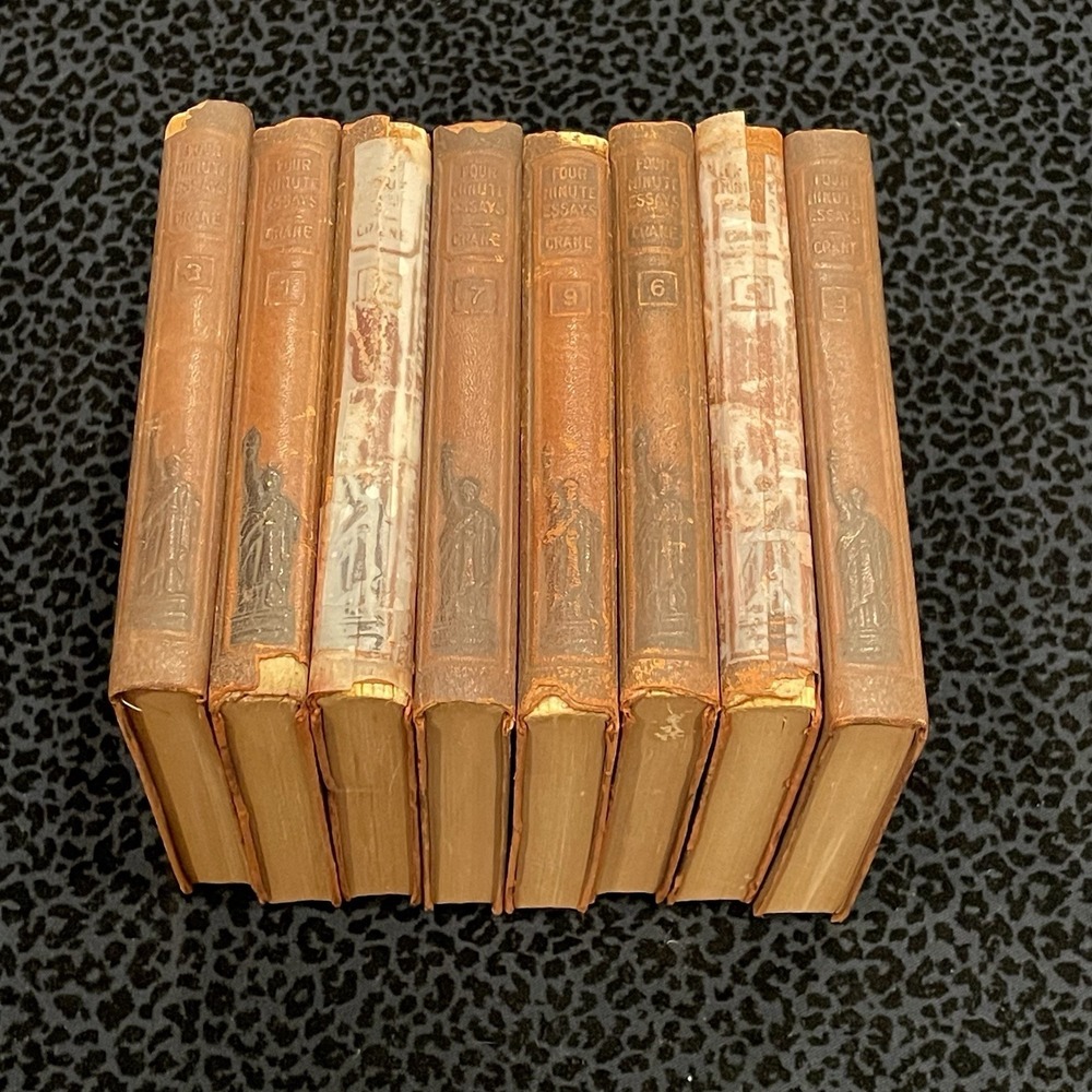 Vintage Four Minute Essays by Dr Frank Crane Complete Set of 8 Antique 1919 READ